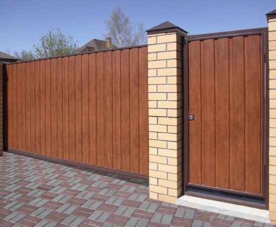 Ворота из металлического сайдинга в Майском